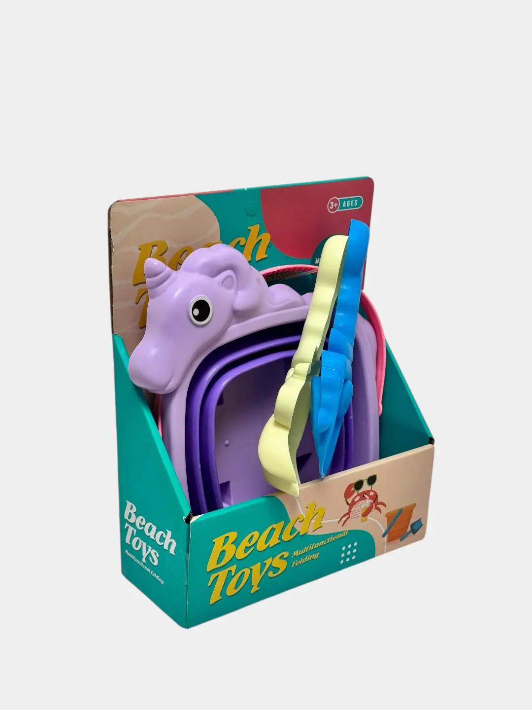 Beach Toys qum o'yinlari to'plami, Motorika va hissiyotni rivojlantirish, 3 yoshdan katta bolalar uchun