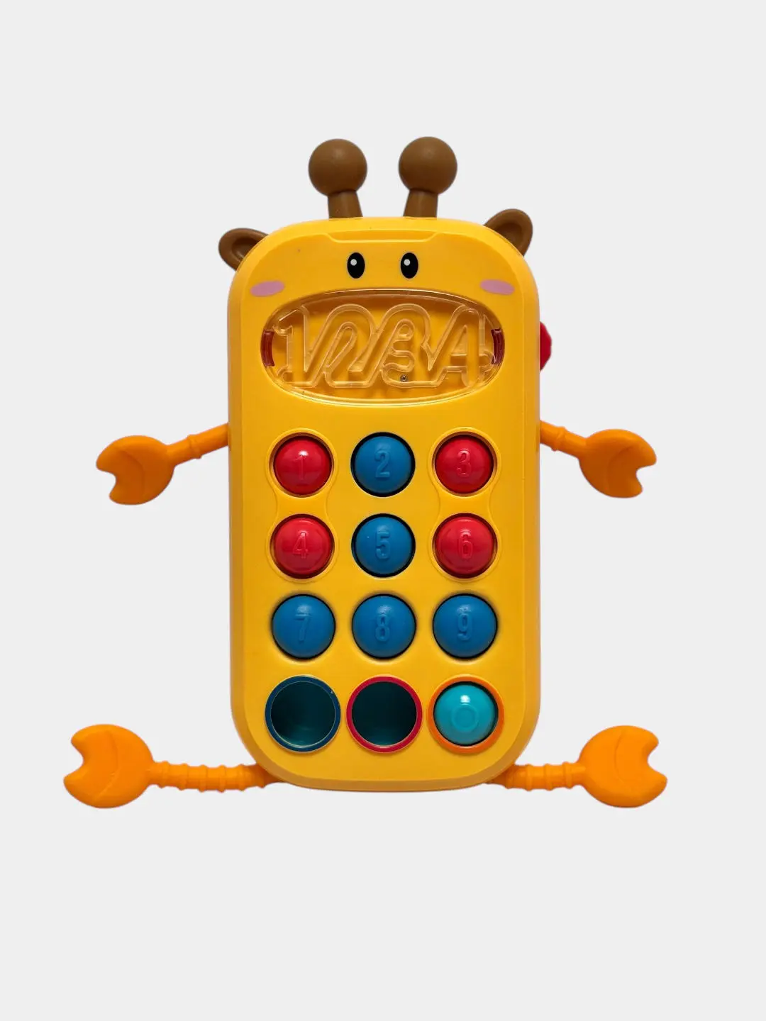 Rivishlanuvchi telefon-jaraf, 18 oydan katta, mayda motorika, sensarika, yorqin knopkalar — 3-rasm