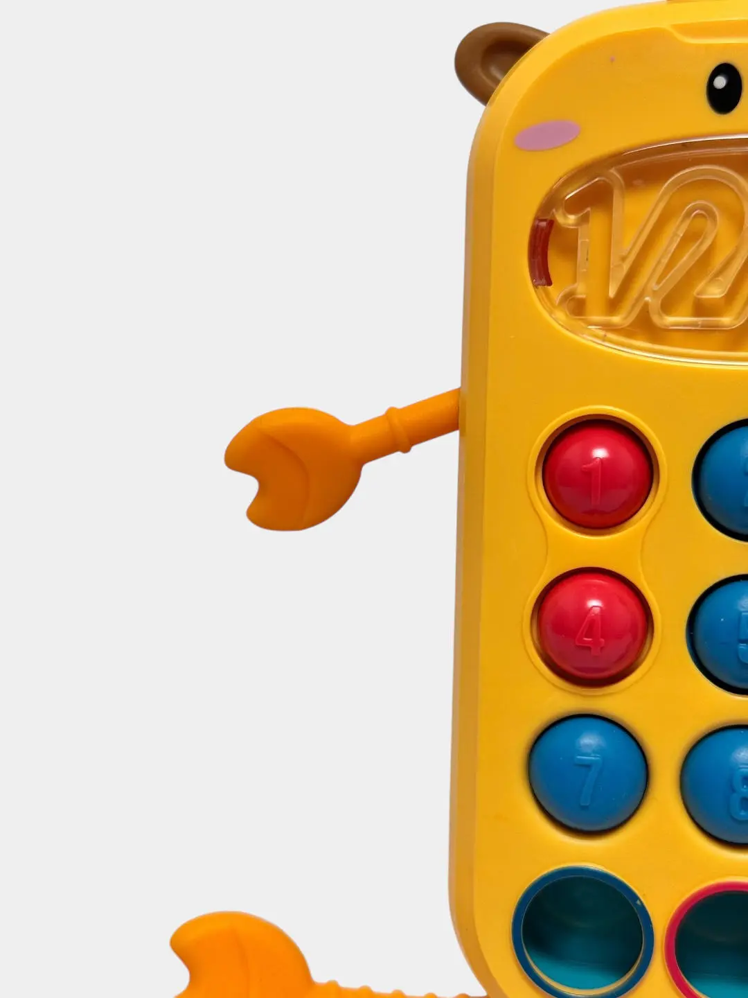 Rivishlanuvchi telefon-jaraf, 18 oydan katta, mayda motorika, sensarika, yorqin knopkalar — 4-rasm
