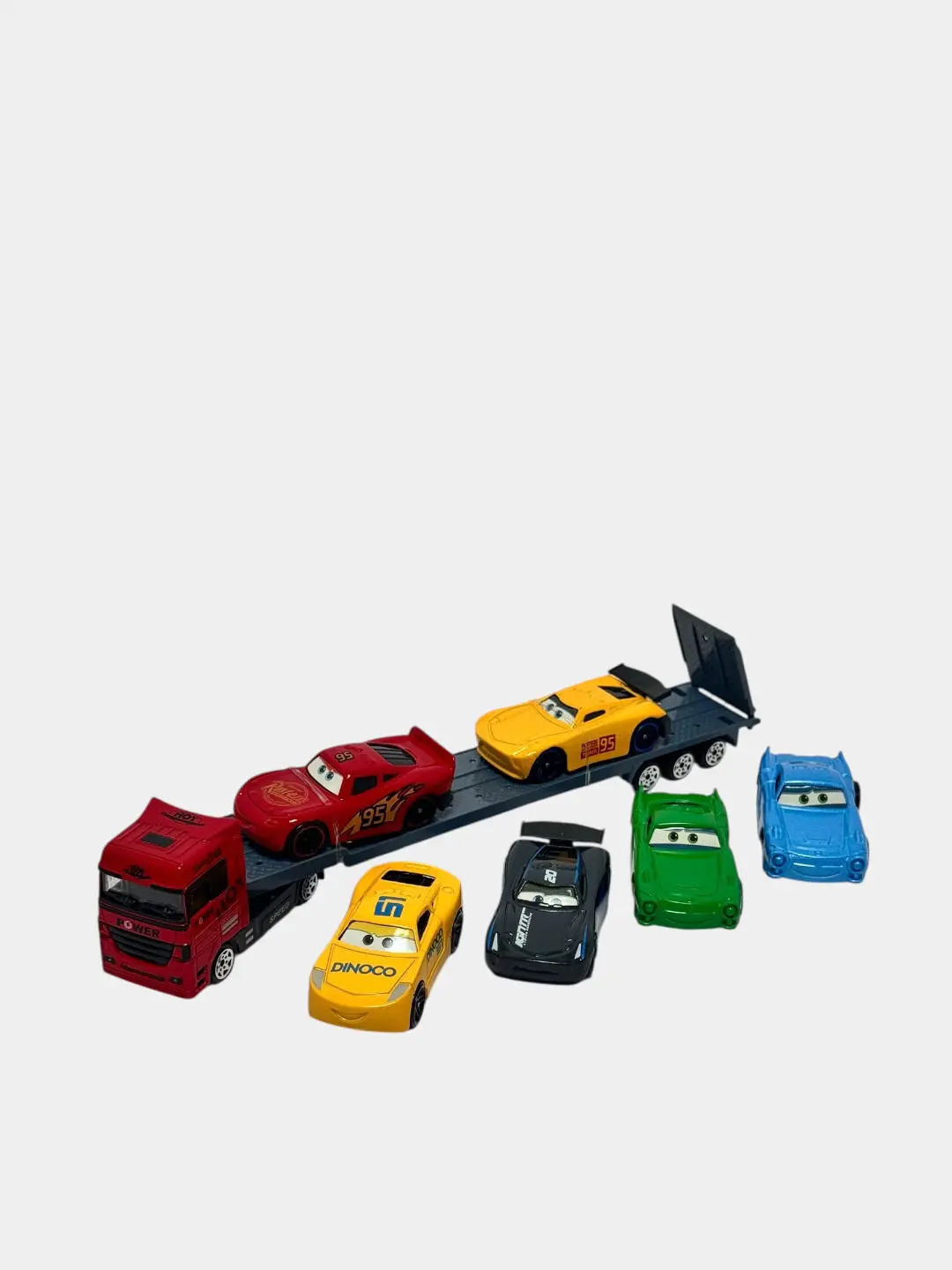 Bolalar uchun 7 ta metall model mashinalar to'plami Lightning McQueen — 3-rasm
