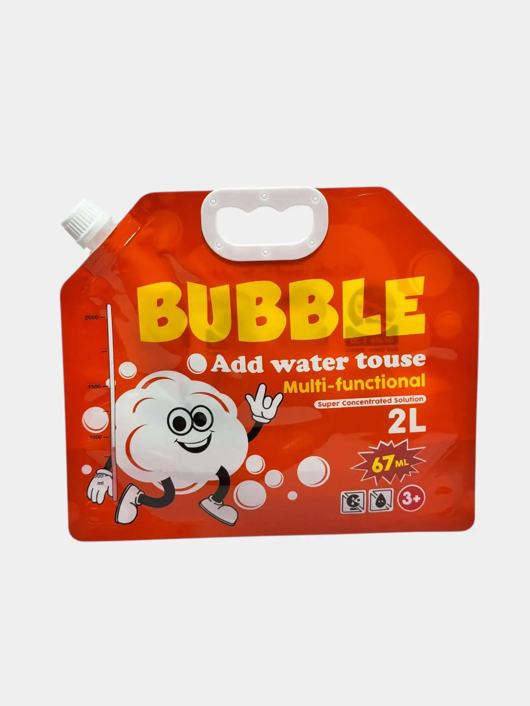 Sovun pufakchalari superkonsentrati BUBBLE, 2 litrli eritma, Generator va o'yinchoqlar uchun, Bolalar sovg'asi — 5-rasm