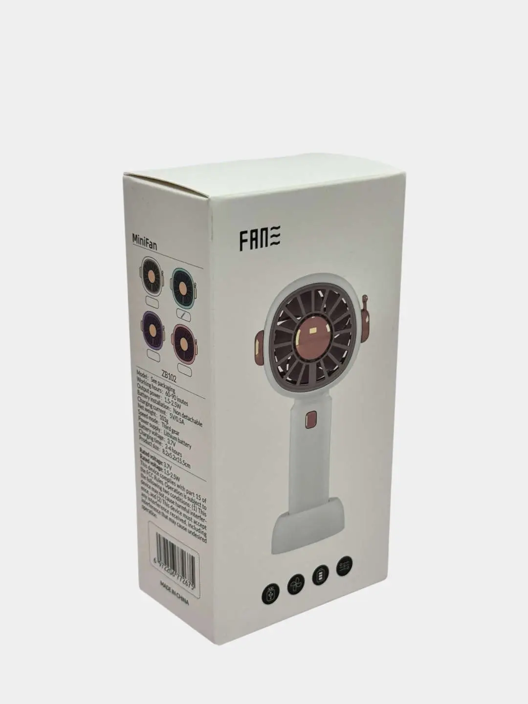 Mini-ventilator bolalar uchun, portativ USB, stendli, 3 yoshdan oshgan bolalarga mo'ljallangan
