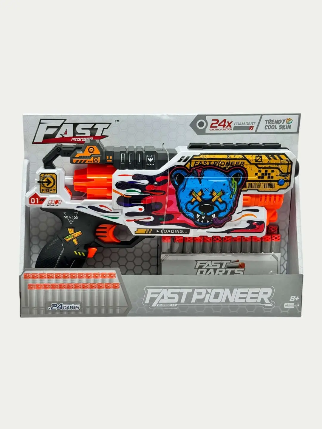 FAST BH107 bolalar blasteri, 24 yumshoq porolon drejk, grafiti dizayni, 8+ yoshdan boshlab — 2-rasm