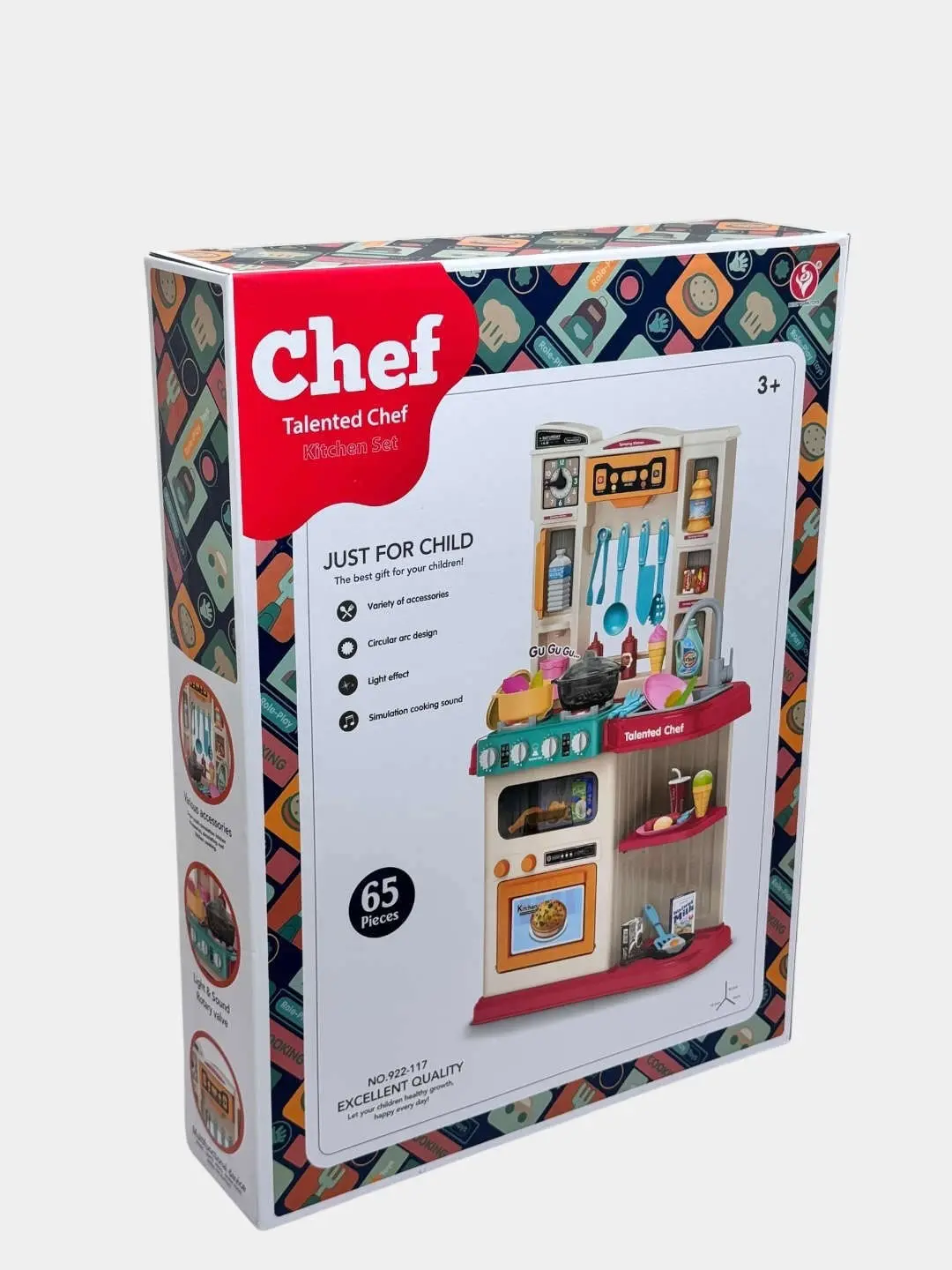 Chef oshxona o'yin to'plami, 65 dona, interaktiv, 3 yoshdan oshgan bolalar uchun — 4-rasm