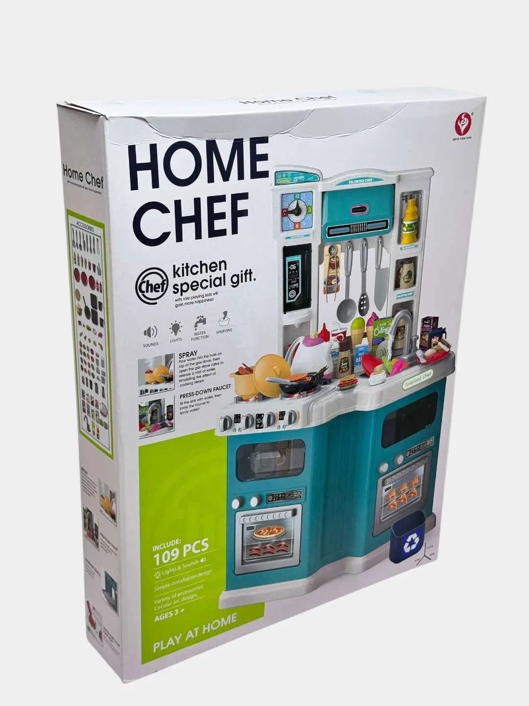 Набор кухонный плиты Home Chef с эффектом холодного пара и водой, 109 деталей