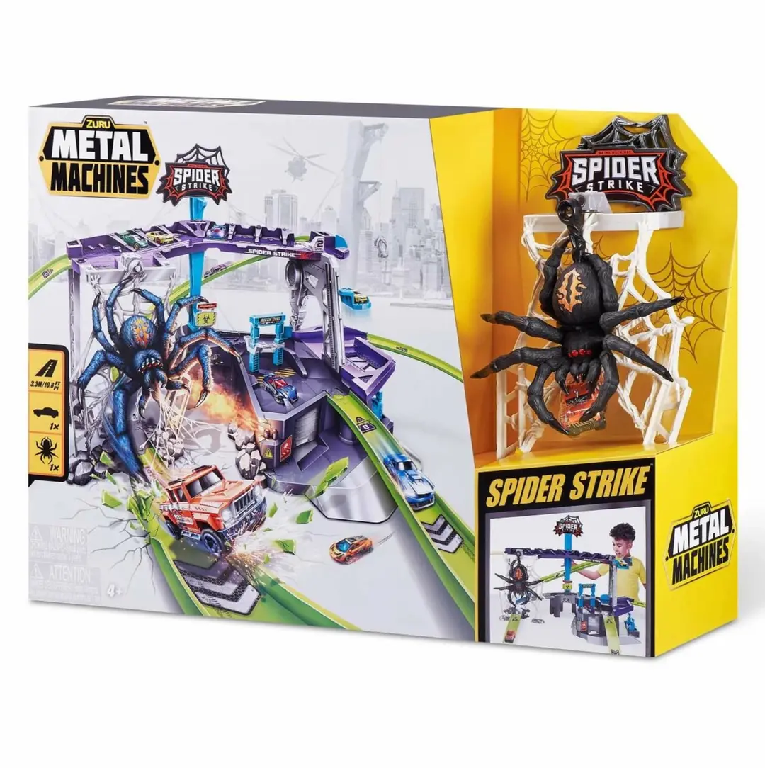 ZURU Metal Machines O'rgimchakdan qochish, Mashinali trek va o'rgimchaklar, 4 yoshdan oshgan bolalar uchun, rivojlantiruvchi
