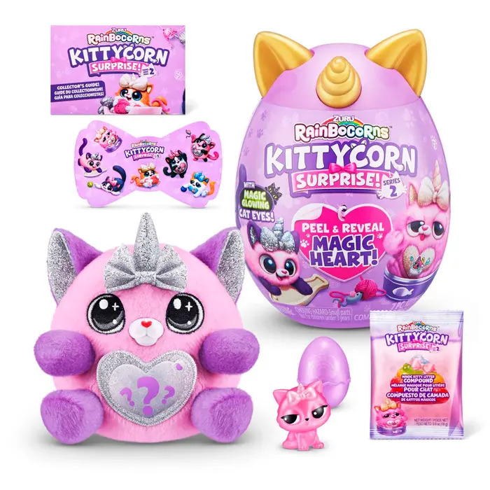 RainBocorns Sehrli Tuxumi Mushuk-Unicorn, Yorqin Ko'zlar, Siriq Sovg'a, Motorikani Rivojlantirish, 3 Yoshdan Katta — 4-rasm