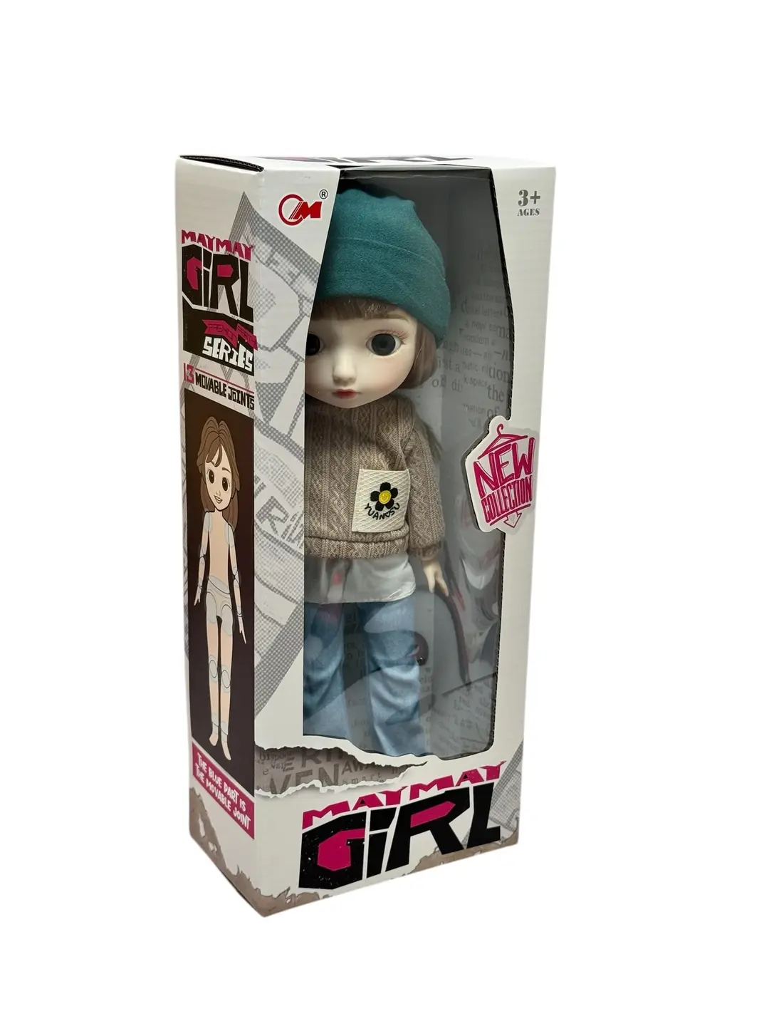 May May Girl qo'g'irchog'i sharnirli, 13 ta harakatlanuvchi bo'g'inli, qizlar uchun — 3-rasm