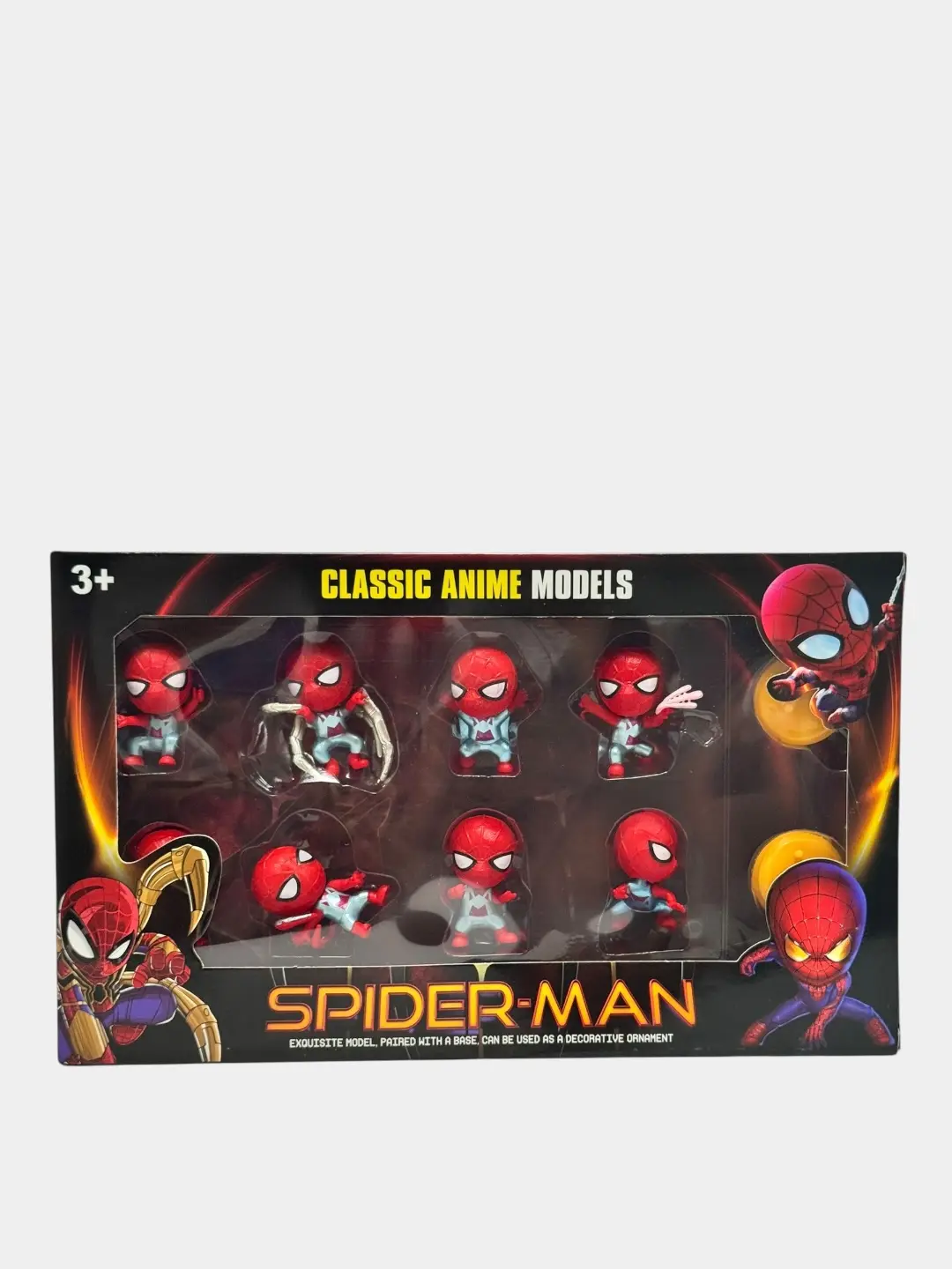 Spider-Man Figuralari 8 tur, Anime/Chibi dizayni, 3+ yosh va kollektsionerlar uchun — 2-rasm
