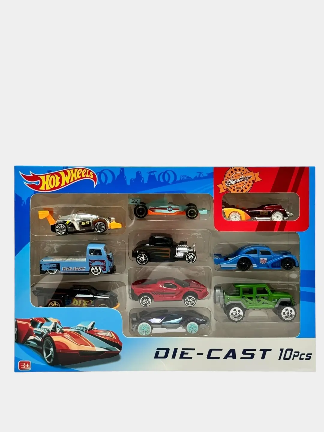Metall avtomashinalar Hot Wheels "Kolleksiya" 10 dona, bolalar uchun 3+, yorqin — 2-rasm