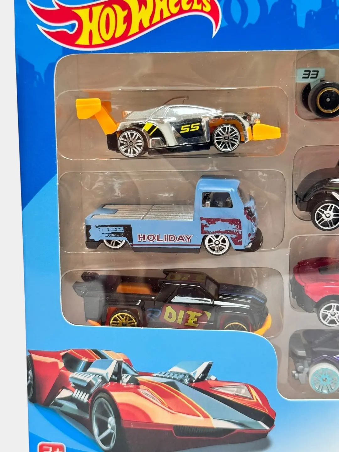 Metall avtomashinalar Hot Wheels "Kolleksiya" 10 dona, bolalar uchun 3+, yorqin — 3-rasm