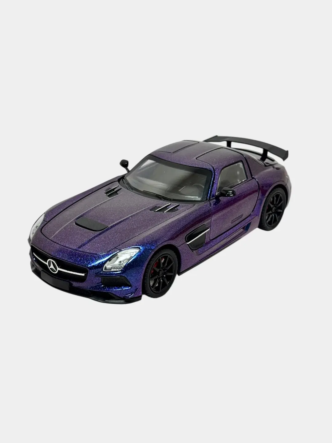 Mercedes Benz SLS AMG kolleksiya modeli, bolalar uchun o'yinchoq metall mashina — 2-rasm