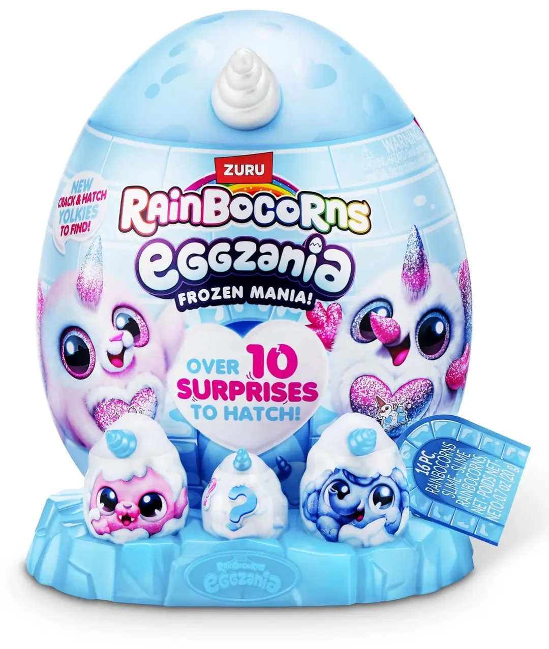 Zuru Rainbocorns Frozen Mania, Яйцо-сюрприз со слаймом и фигуркой, Для детей от 3 лет, Развитие моторики