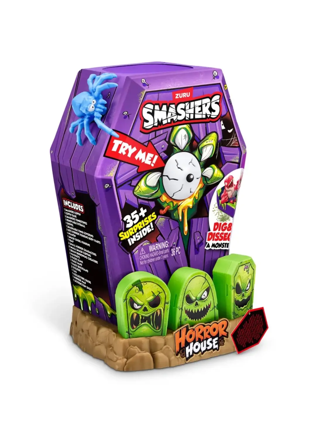 ZURU Smashers Horror House, игровой набор с сюрпризами, для детей от 3 лет, коллекционные фигурки и слаймы
