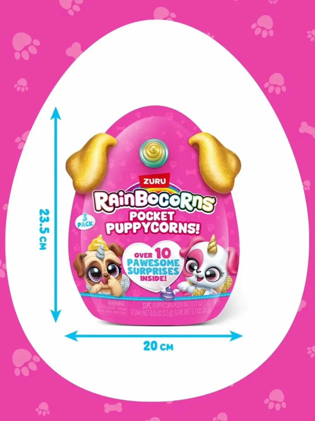 Набор-сюрприз ZURU Rainbocorns Pocket Puppycorns, более 10 игрушек и аксессуаров, для детей от 3 лет, подарок — фото 3