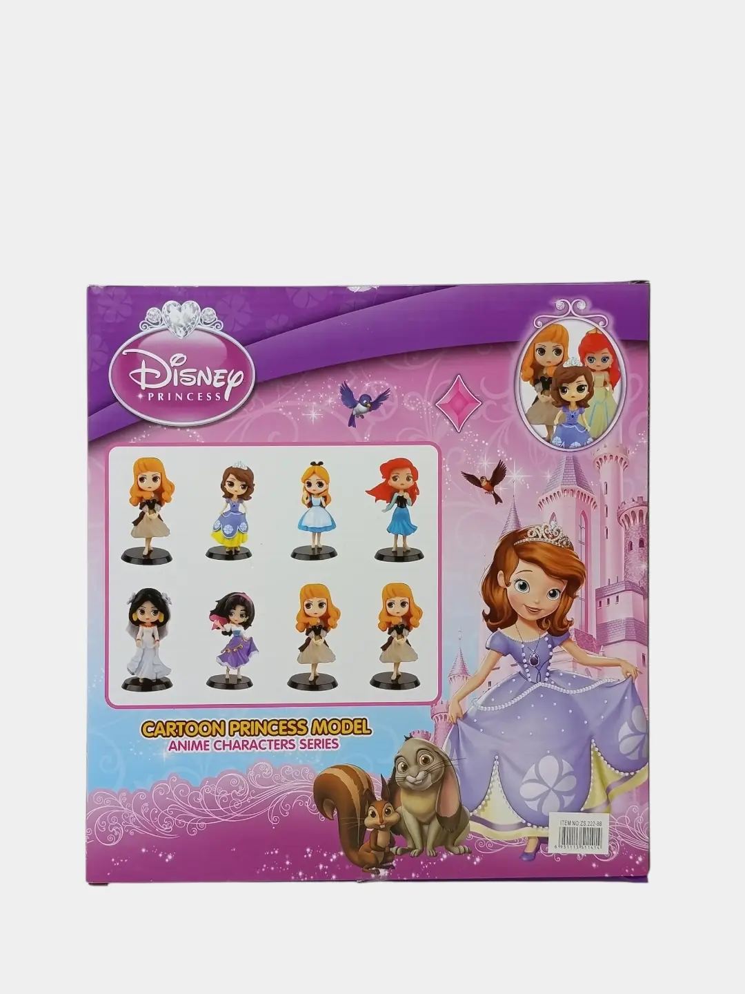 Disney malikalari o'yinchoq figuralar to'plami, 8 dona, qizlar uchun kolleksiya to'plami — 5-rasm