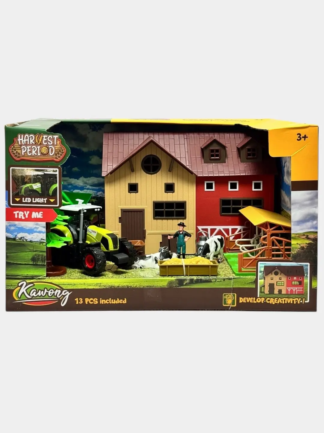 Ferma va traktor figuralari to'plami Kawong Harvest Period chiroqli, 13 ta buyum — 2-rasm