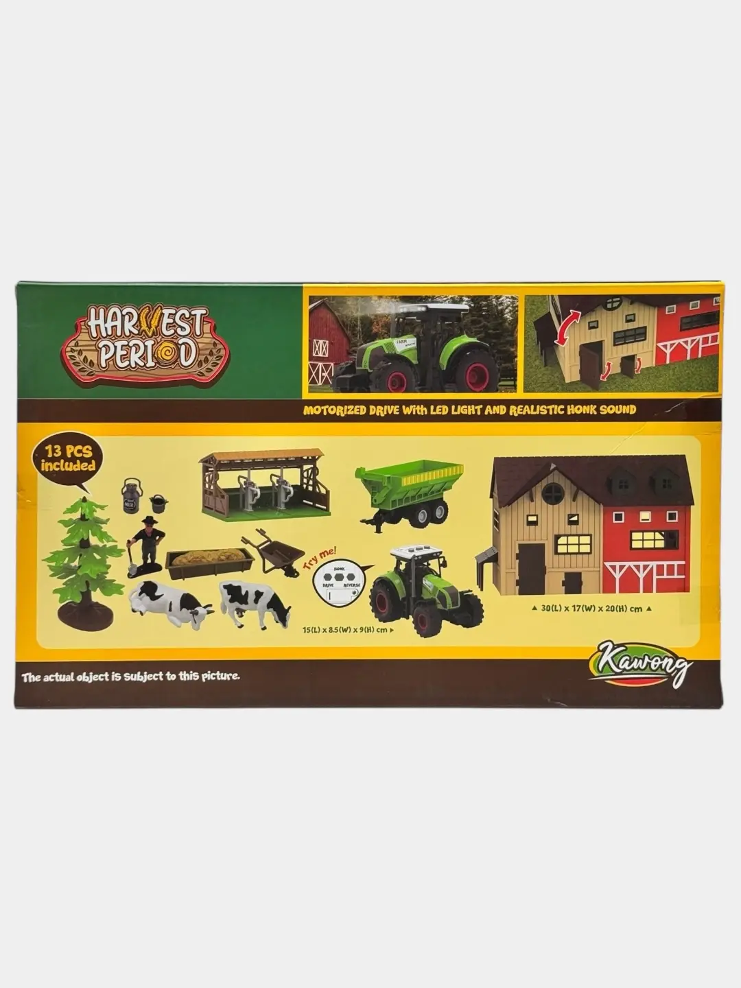 Ferma va traktor figuralari to'plami Kawong Harvest Period chiroqli, 13 ta buyum — 7-rasm