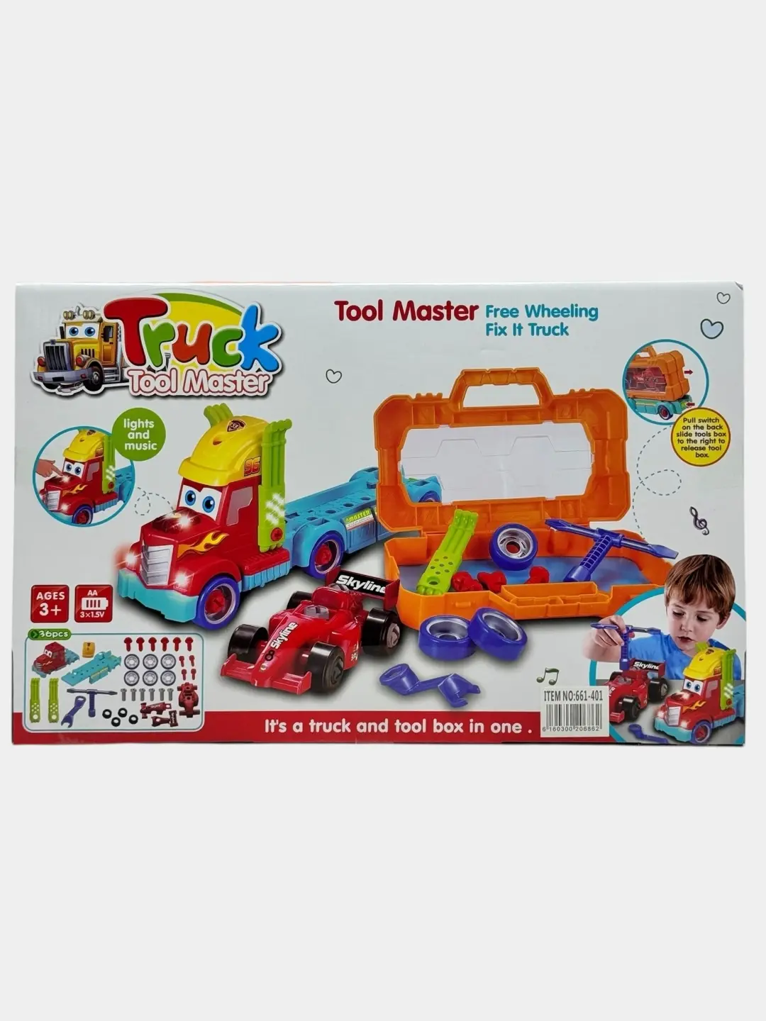 Makvin treyler konstruktori Truck Tool Master chiroqli va ovozli keysda — 5-rasm