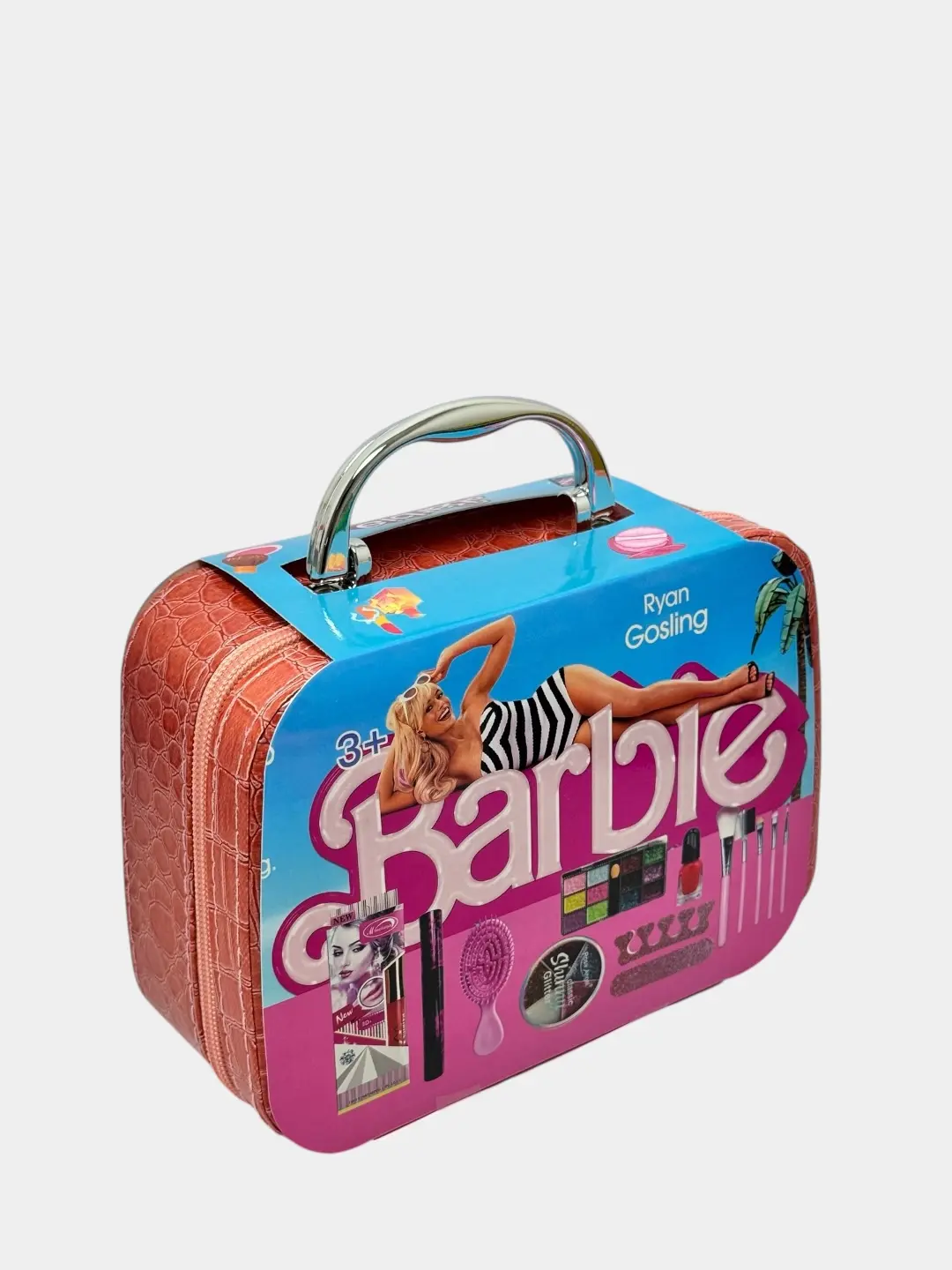 Barbie bolalar kosmetikasi to'plami keysda, qizlar uchun xavfsiz pardoz to'plami — 2-rasm