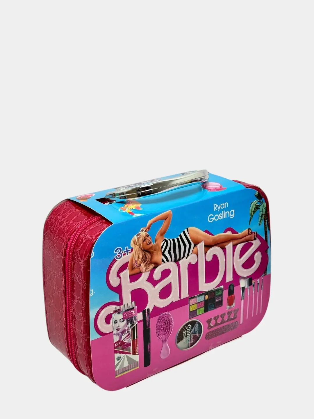 Barbie bolalar kosmetikasi to'plami keysda, qizlar uchun xavfsiz pardoz to'plami — 3-rasm