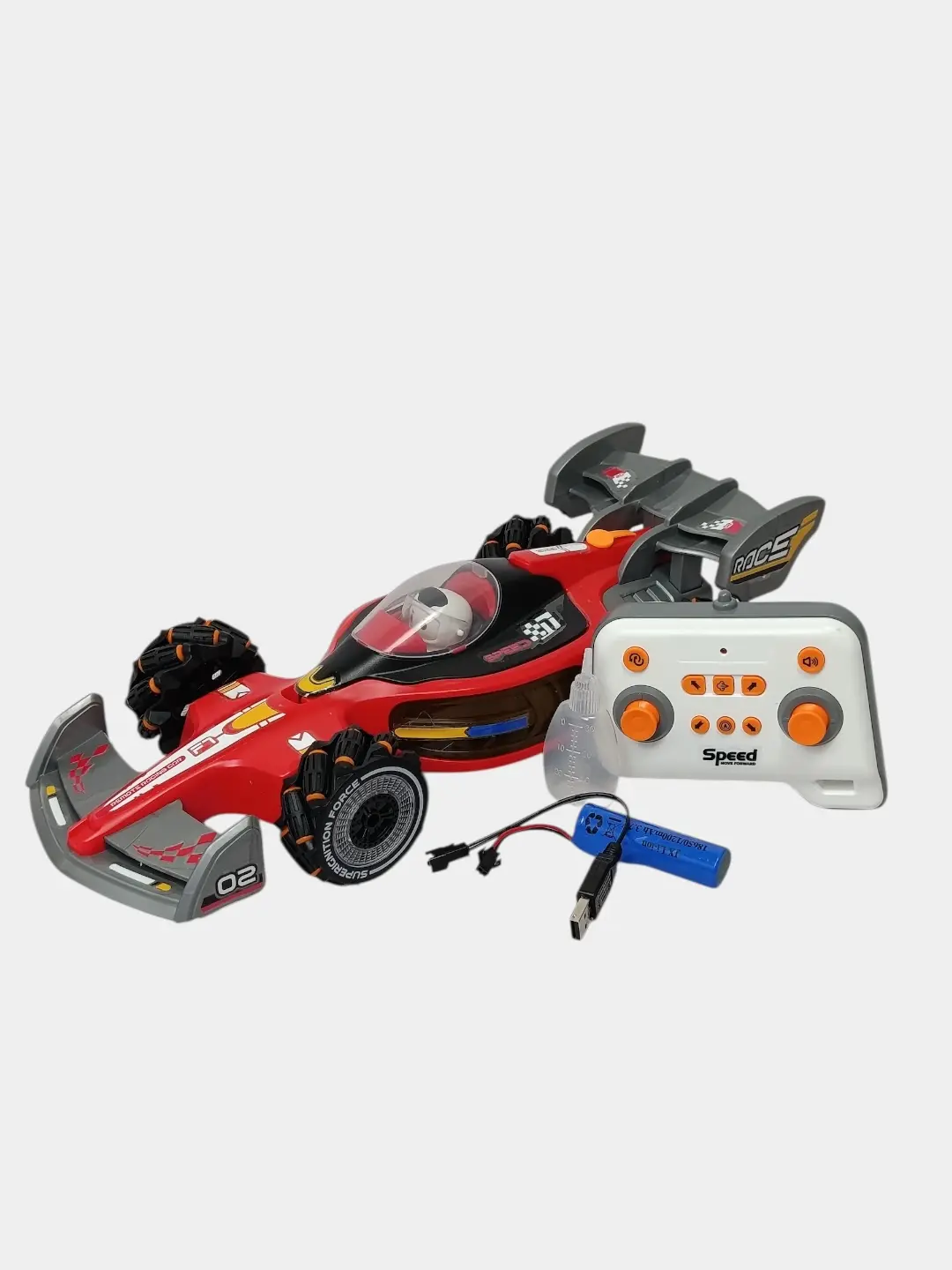 Formula 1 masofaviy boshqariladigan bug'li poyga mashinasi, pultli o'yinchoq — 3-rasm