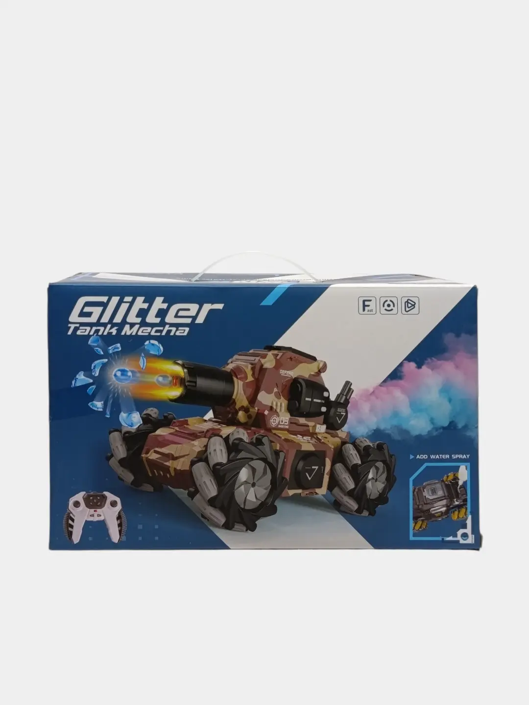 Glitter Tank Mecha masofadan boshqariladigan tank, suvli o‘q va yorug‘lik, 6+ yoshli o‘g‘il bolalar uchun — 5-rasm
