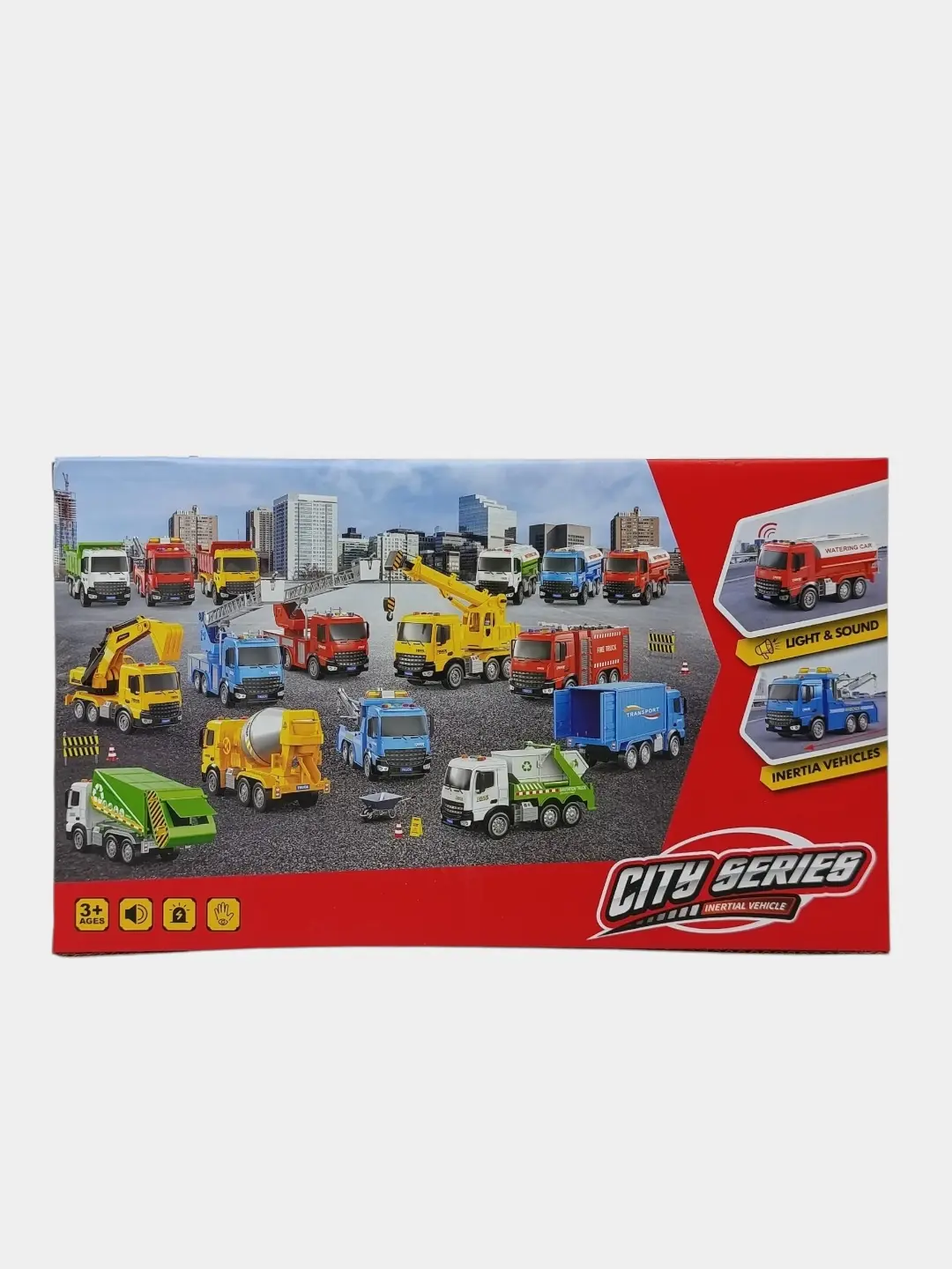 Inersion chiqindi mashinasi City Series 1:18, ovozli va chiroqli o'yinchoq — 3-rasm