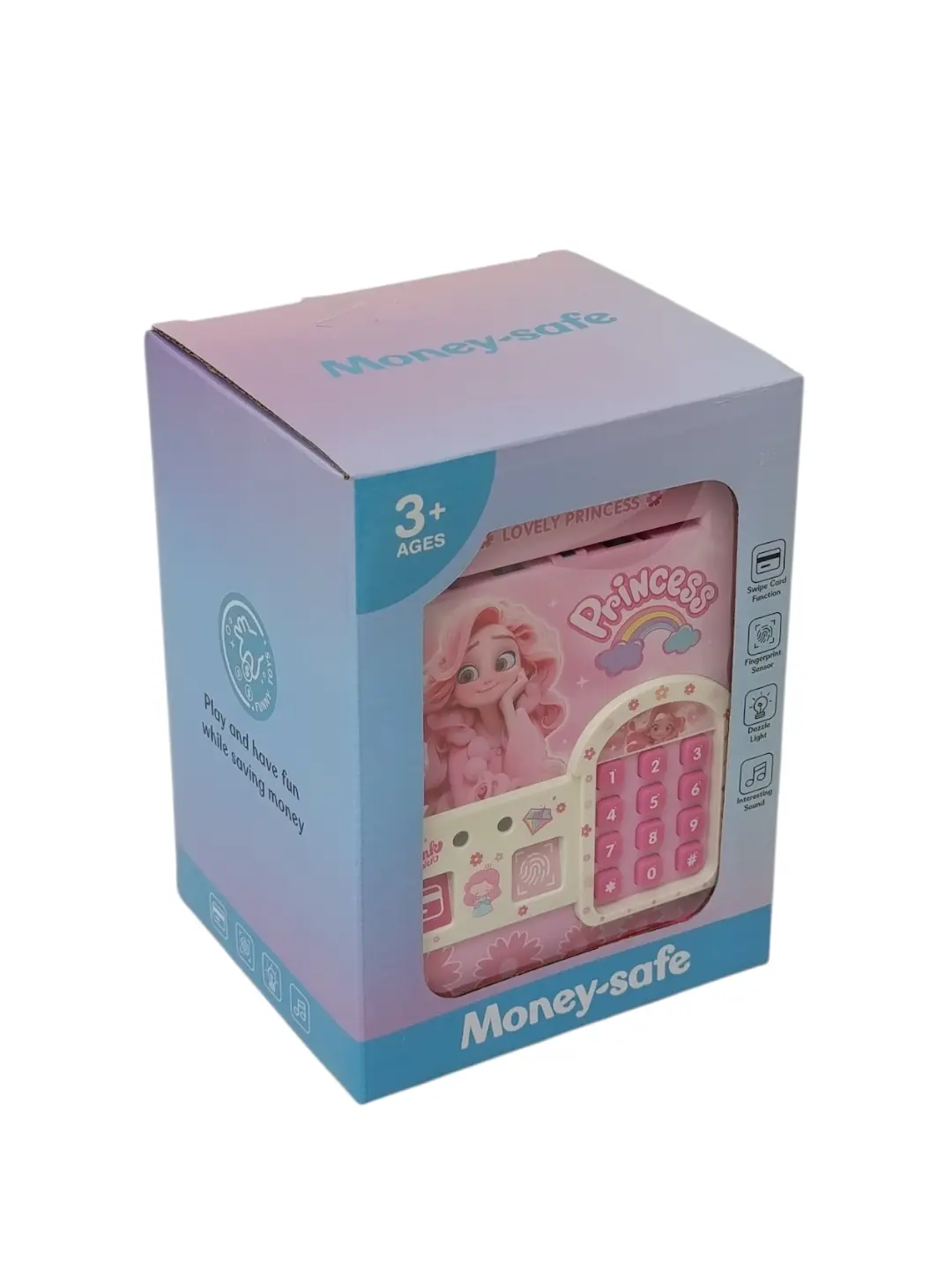 Bolalar seyf-jamg'armasi Malika, kodli va barmoq izi skanerli elektron o'yinchoq
