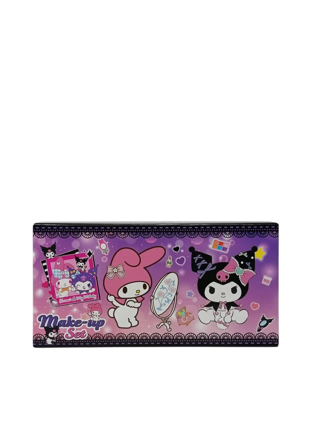 Qizlar uchun Kuromi Sanrio bolalar kosmetika to'plami, chamadonda — 2-rasm