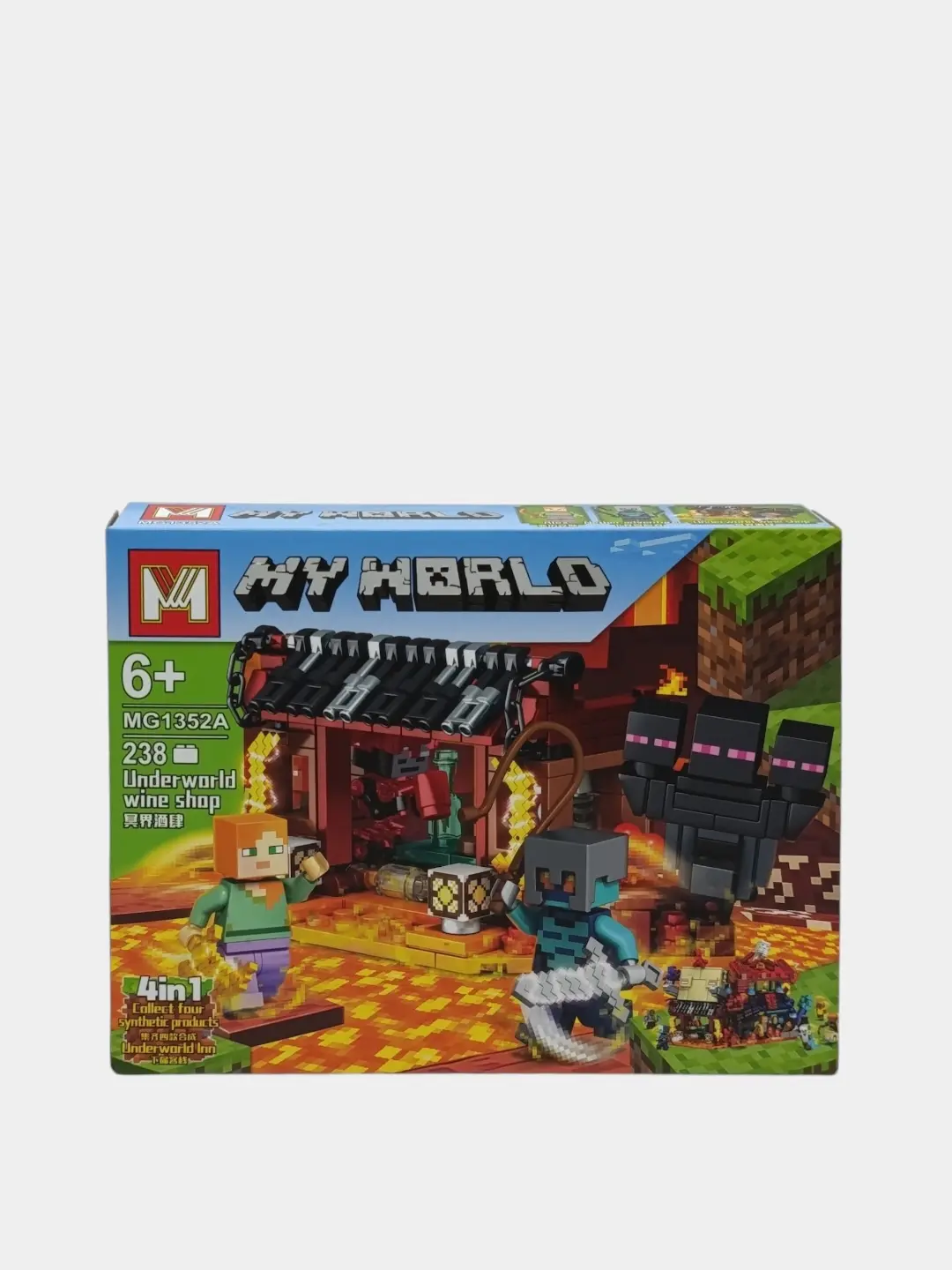 Maynkraft konstruktori My World Quyi dunyo vino do'koni, mini-figuralar bilan — 2-rasm