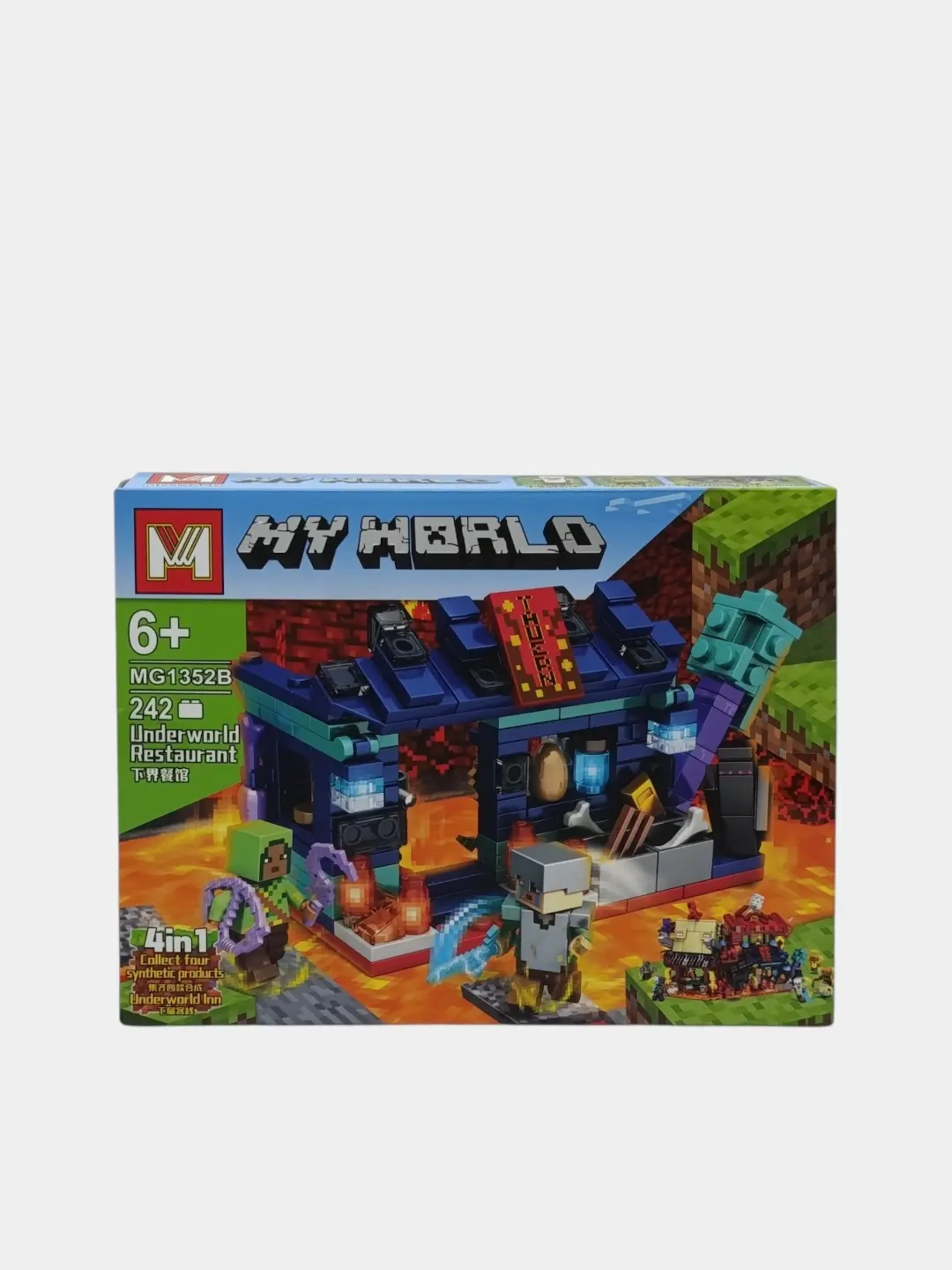 Maynkraft konstruktori My World Quyi dunyo vino do'koni, mini-figuralar bilan — 5-rasm