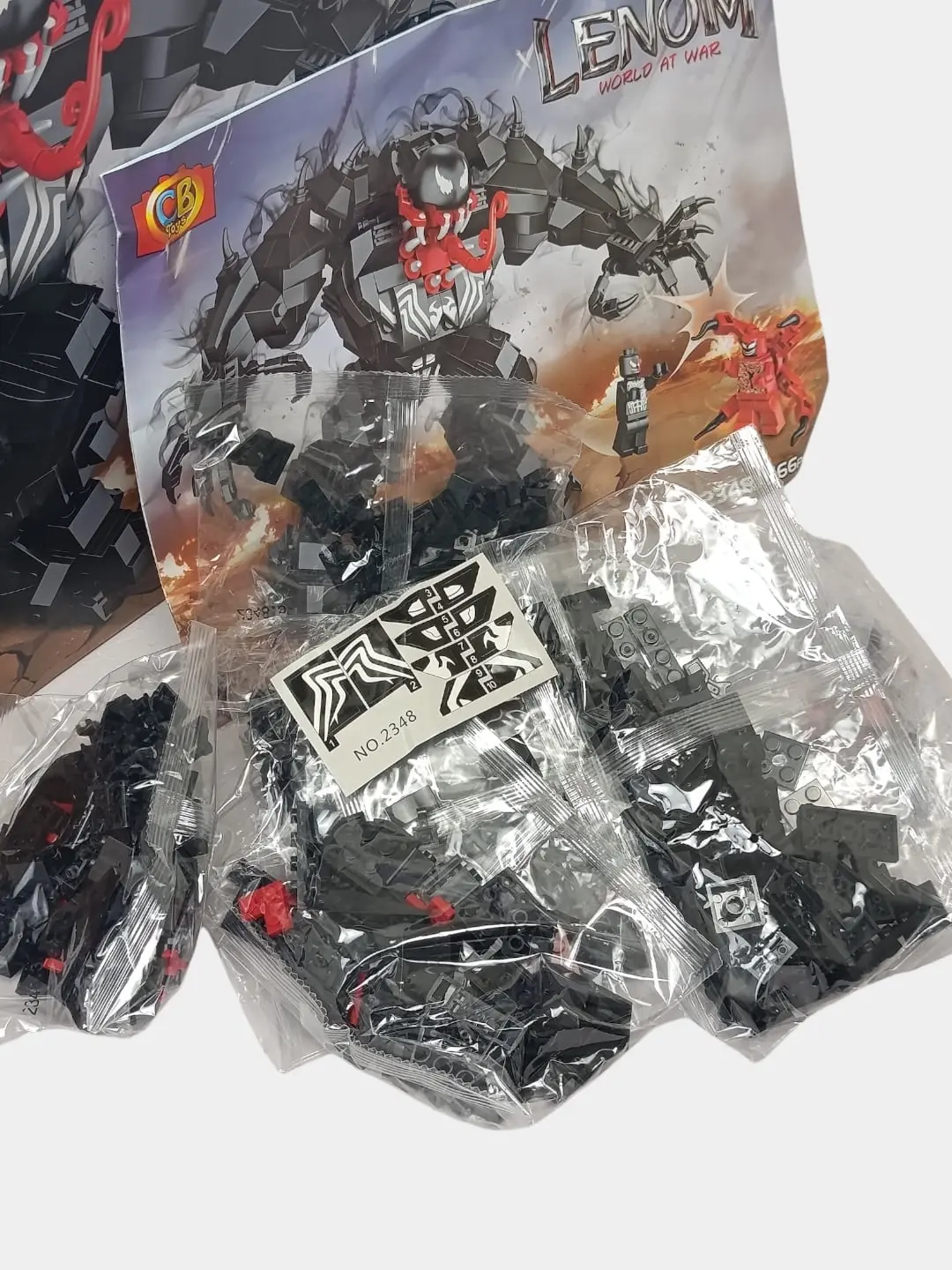 Venom konstruktori CB Toys 566 qism, harakatlanuvchi mex roboti va Karnaj figurasi — 6-rasm