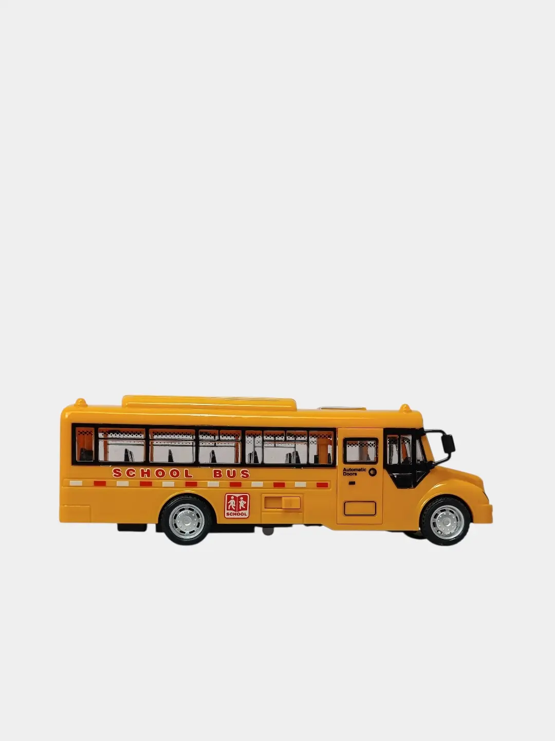 Игрушечная моделька Школьный автобус, желтый, пластмассовый городской транспорт — фото 7