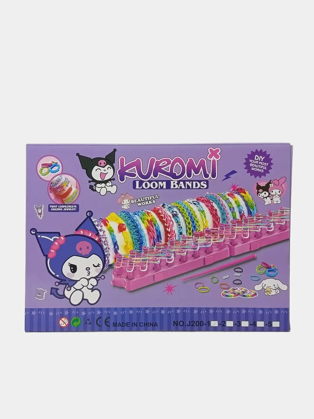 Набор резинок для плетения Loom Bands Куроми Sanrio со станком для творчества — фото 3