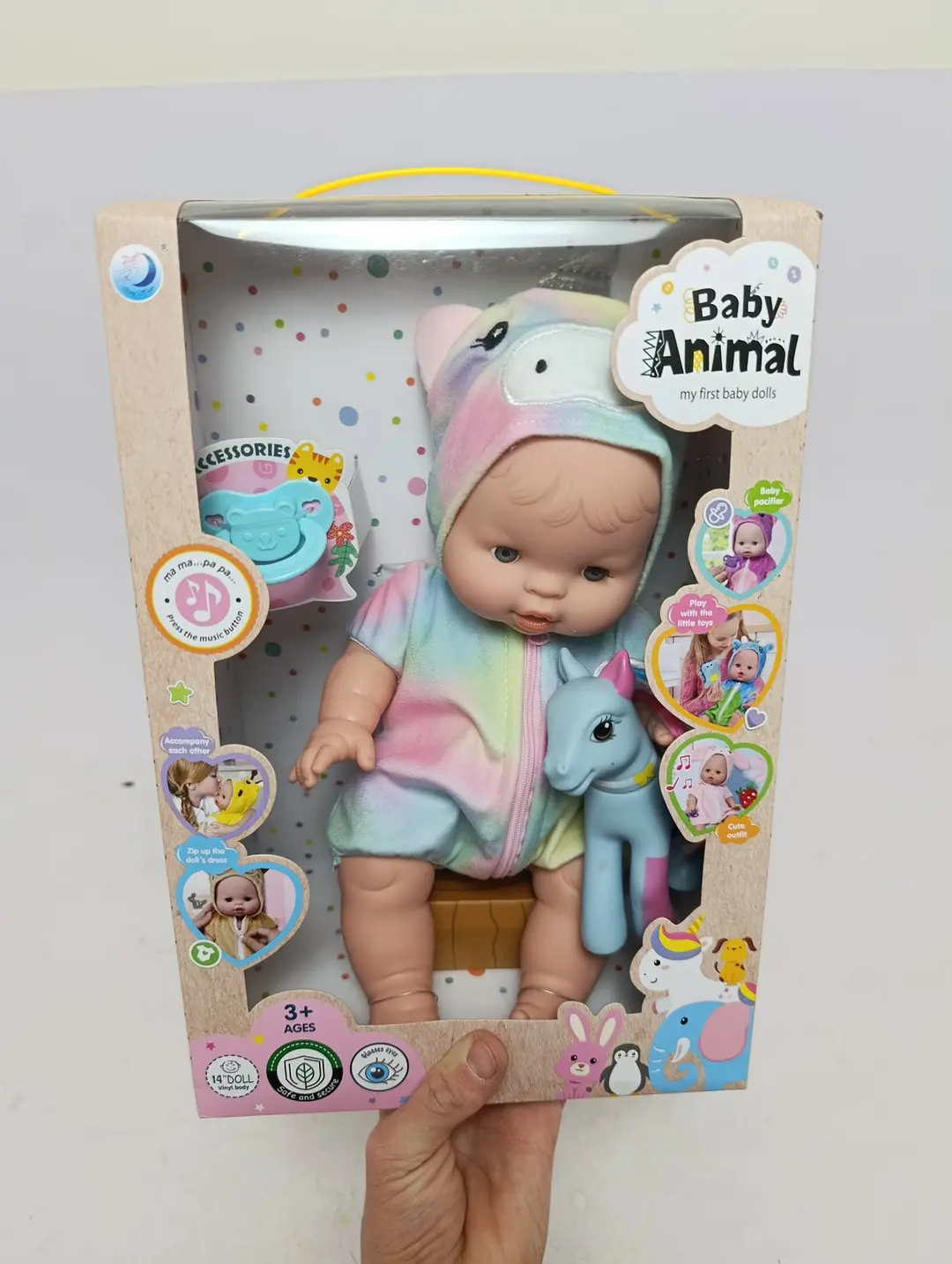 Интерактивная кукла пупс Baby Animal музыкальная, с реалистичными звуками для девочек