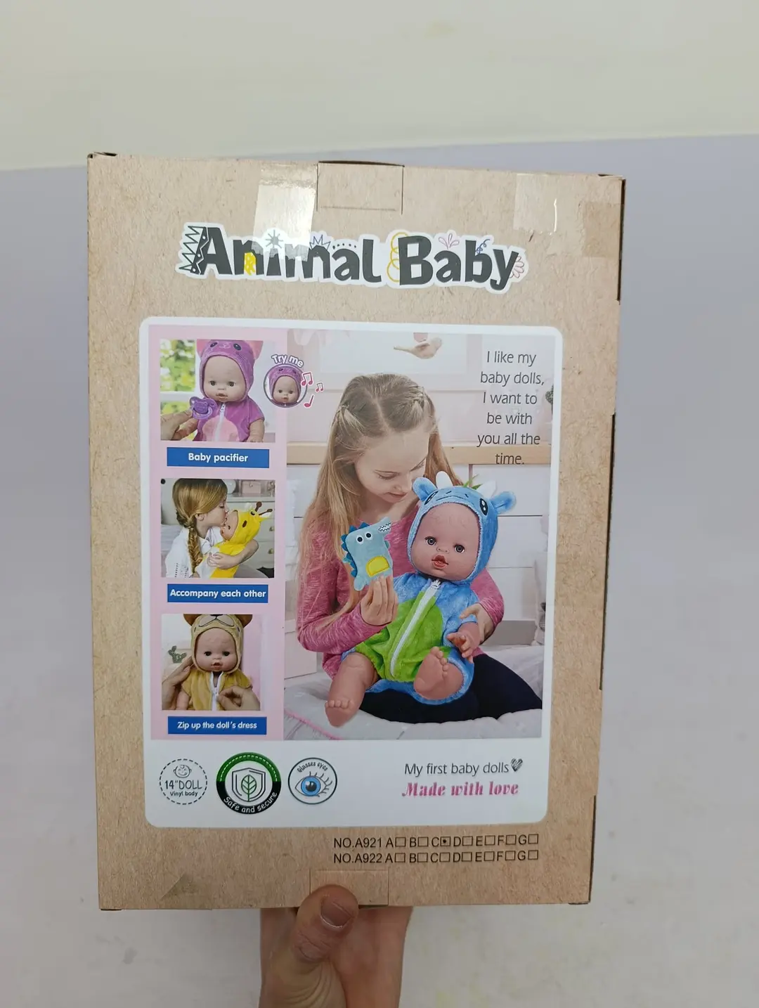 Musiqali interaktiv Baby Animal qo'g'irchog'i, chaqaloq ovozli o'yinchoq qizlar uchun — 3-rasm