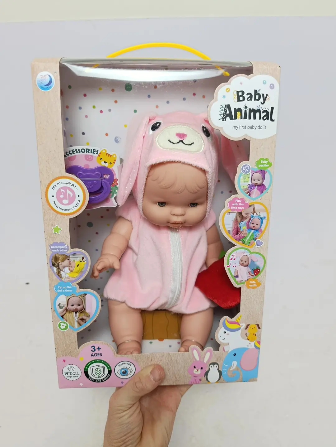 Musiqali interaktiv Baby Animal qo'g'irchog'i, chaqaloq ovozli o'yinchoq qizlar uchun — 10-rasm
