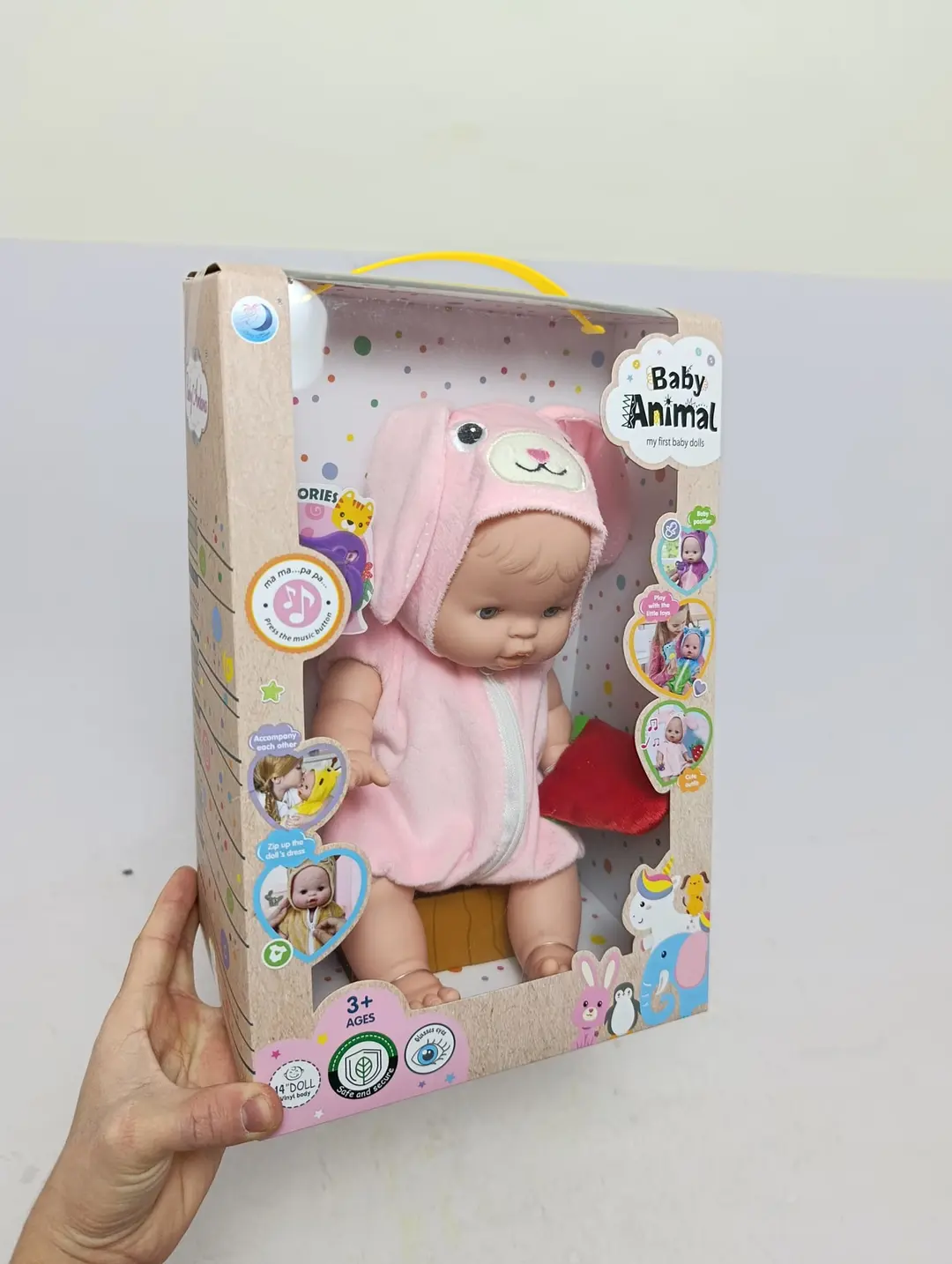 Musiqali interaktiv Baby Animal qo'g'irchog'i, chaqaloq ovozli o'yinchoq qizlar uchun — 11-rasm