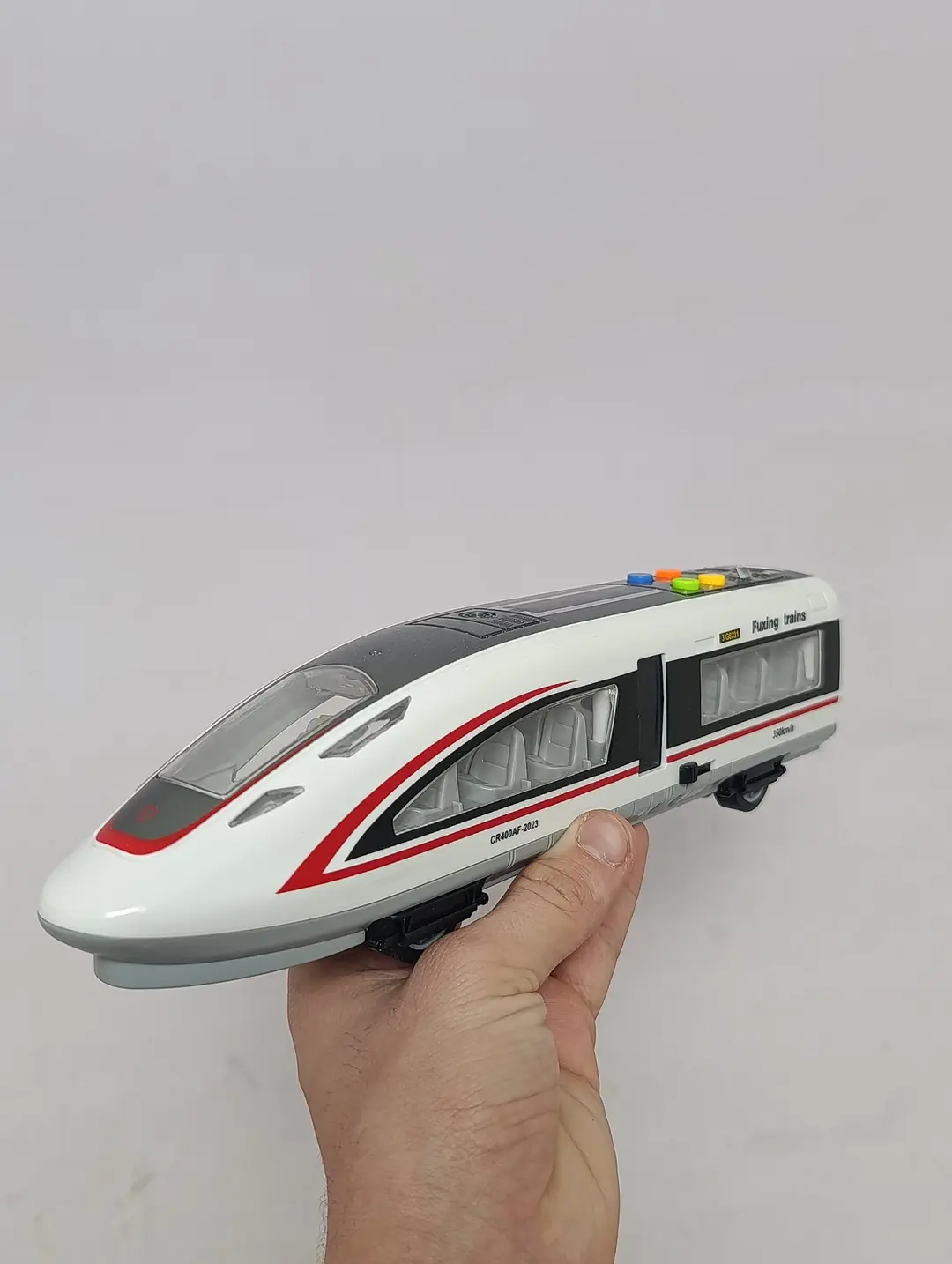 Bolalar uchun chiroqli va ovozli Fuxing WENYI Light Striker tezyurar poyezdi — 4-rasm