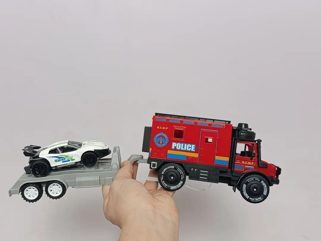 Politsiya mashinasi Recreational Vehicle inertsion, chiroq va ovozli o'yinchoq to'plami — 4-rasm