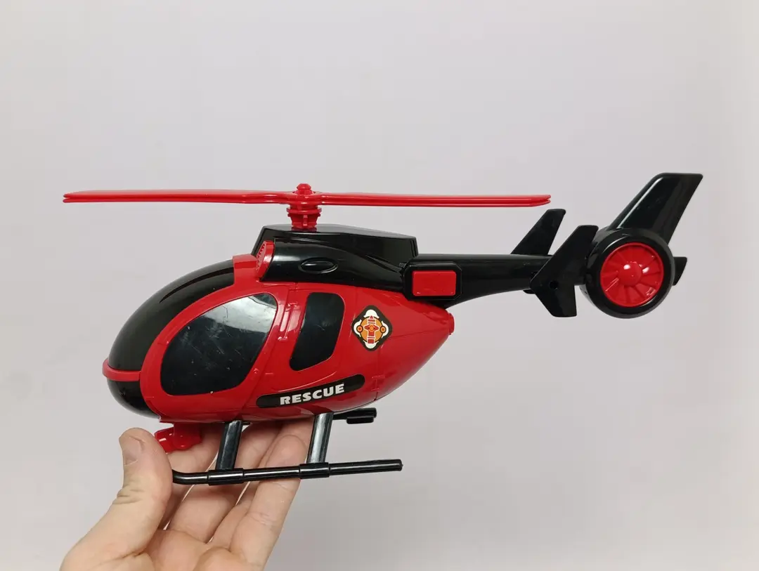 Qutqaruvchi vertolyot va mashina City Rescue, chiroqli va ovozli o'yin to'plami — 5-rasm