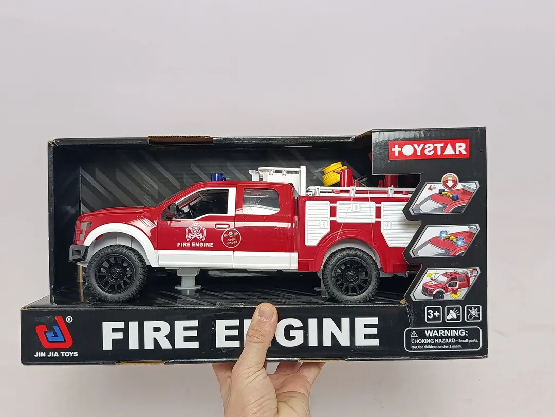Jin Jia Toys bolalar o't o'chirish pikap mashinasi, chiroqli va ovozli — 2-rasm