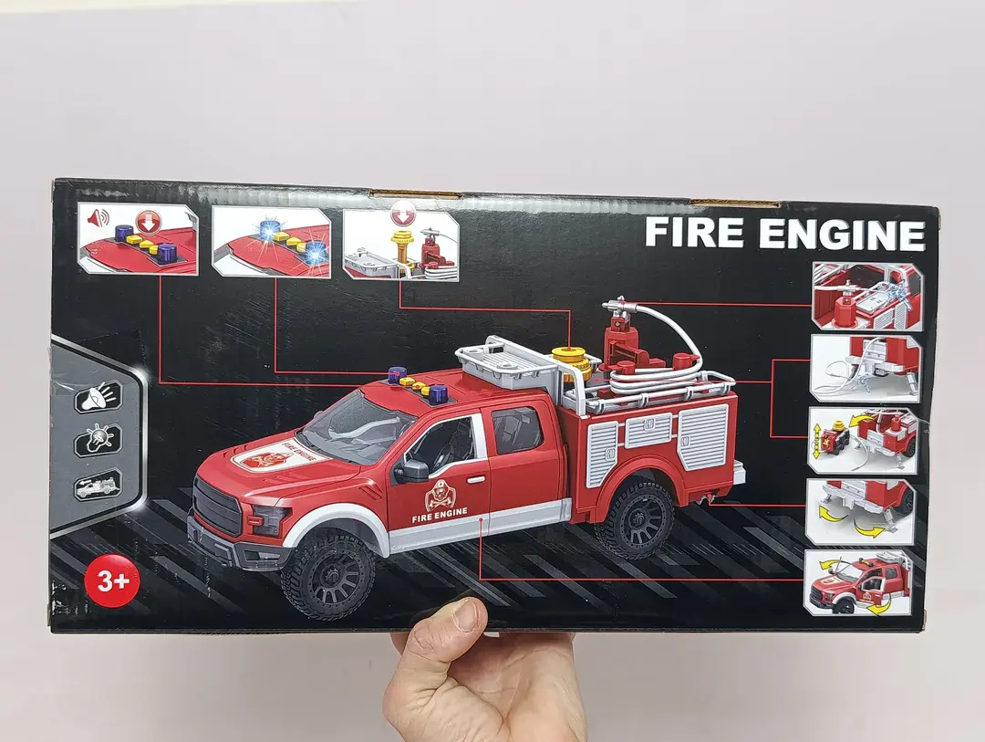 Jin Jia Toys bolalar o't o'chirish pikap mashinasi, chiroqli va ovozli — 3-rasm