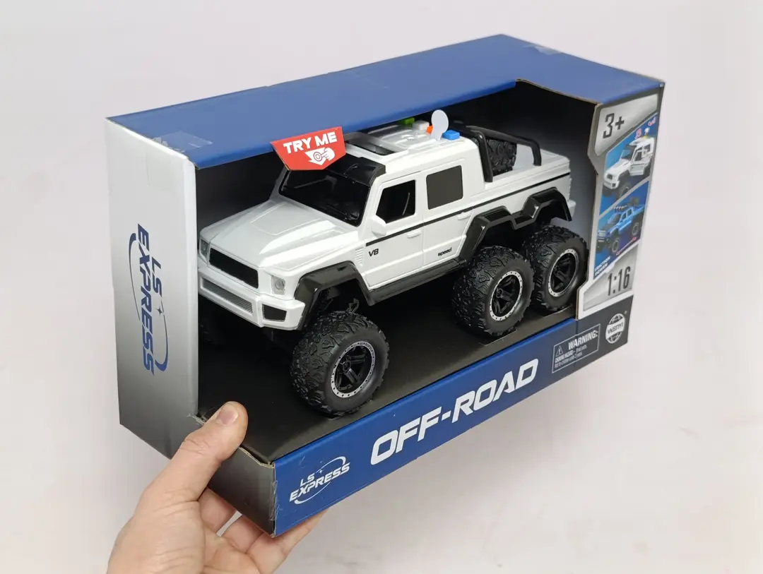 Gelik 6x6 yo'ltanlamas mashinasi Wenyi inersion 1:16 chiroq va ovozli