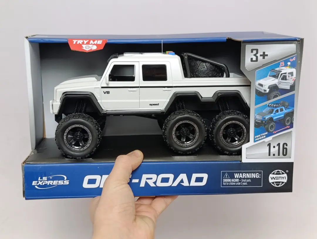 Gelik 6x6 yo'ltanlamas mashinasi Wenyi inersion 1:16 chiroq va ovozli — 2-rasm