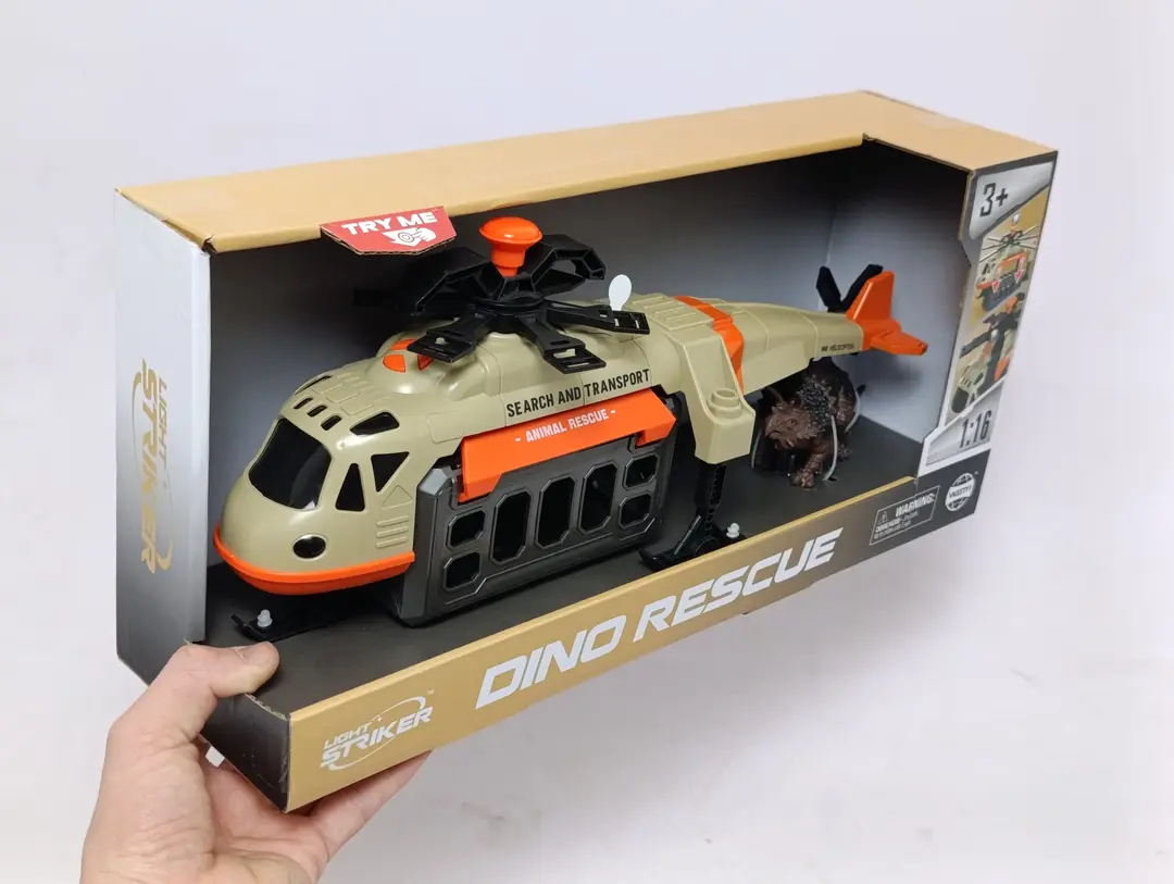 Dinozavrlarni qutqarish vertolyoti Wenyi Dino Rescue 1:16, chiroqli va ovozli effektlar