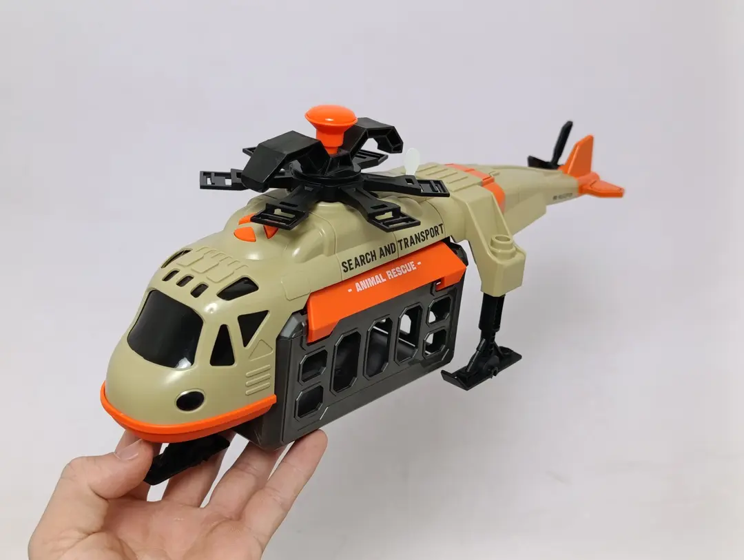 Dinozavrlarni qutqarish vertolyoti Wenyi Dino Rescue 1:16, chiroqli va ovozli effektlar — 4-rasm