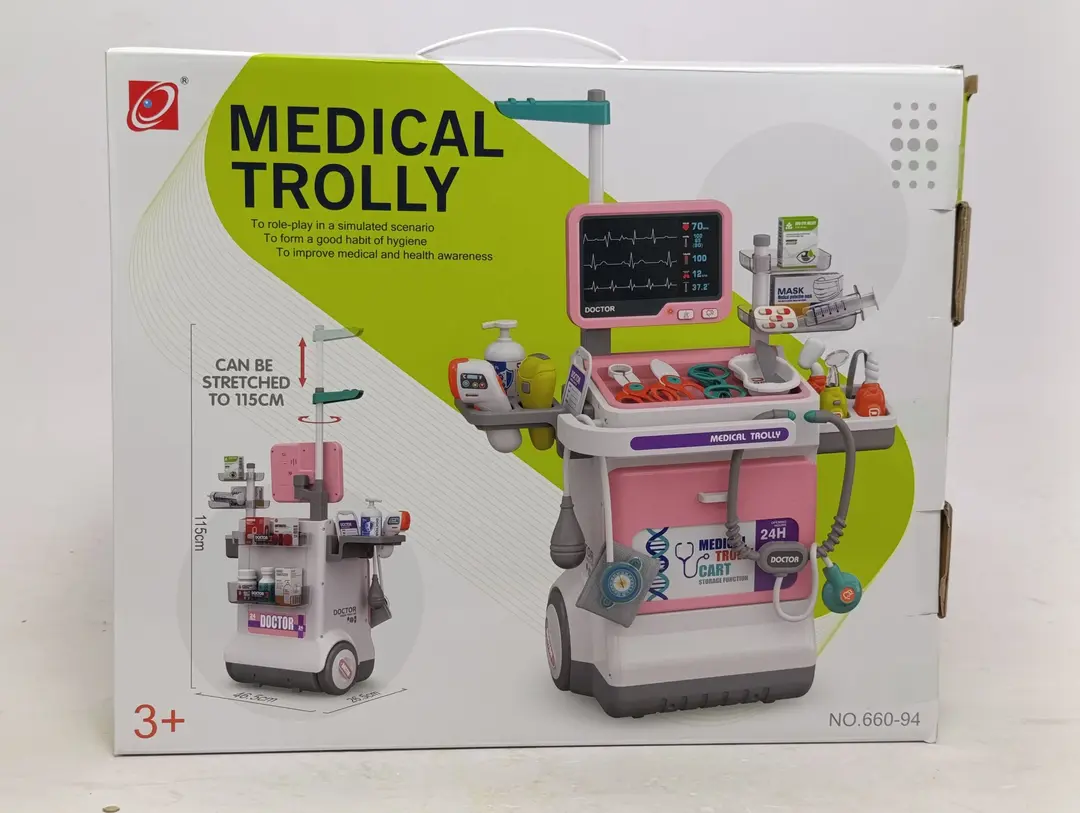 Elektron shifokor aravachasi Medical Trolley interaktiv panelli bolalar uchun to'plami — 4-rasm