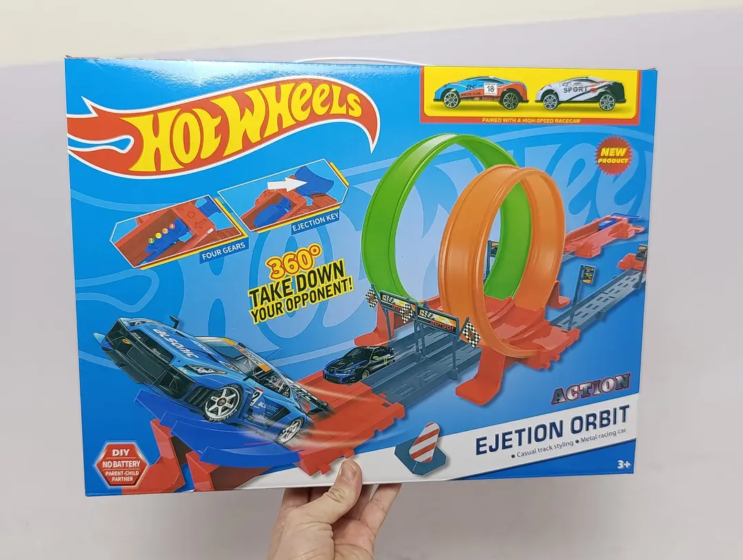Игровой трек Hotwheels с машинкой, гоночная трасса для мальчиков